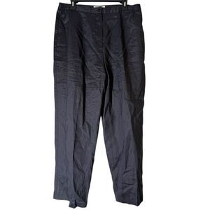 Lino USA Black 100% Linen Straight Leg Pants Womens Sz 1X Breathable Beachy